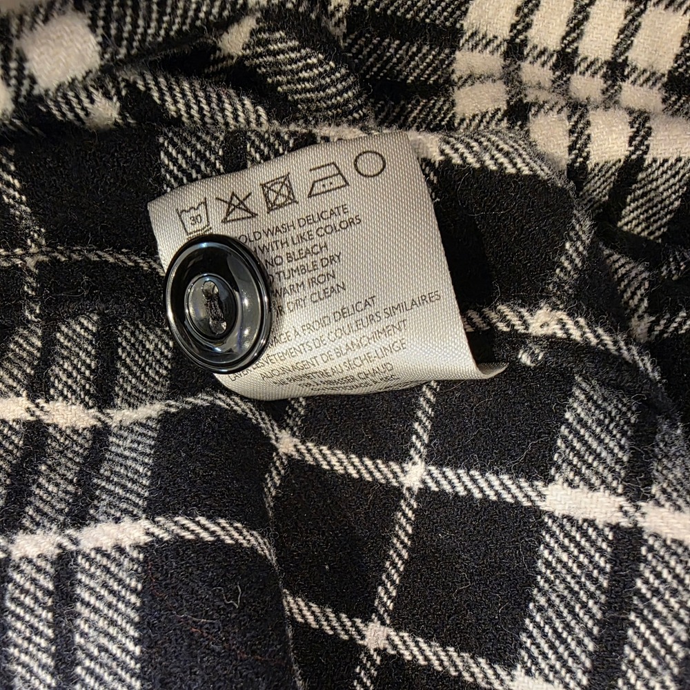 Slate & Stone Plaid Flannel Button Down‎ XL Black White Long Sleeve RN139748 - Picture 9 of 9